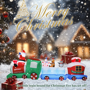Christmas Inflatables Outdoor 6FT-10FT Santa Decorations with LED Lights Christmas Tree Train Snowman for Yard Party Xmas Decor