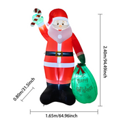Christmas Inflatables Outdoor 6FT-10FT Santa Decorations with LED Lights Christmas Tree Train Snowman for Yard Party Xmas Decor