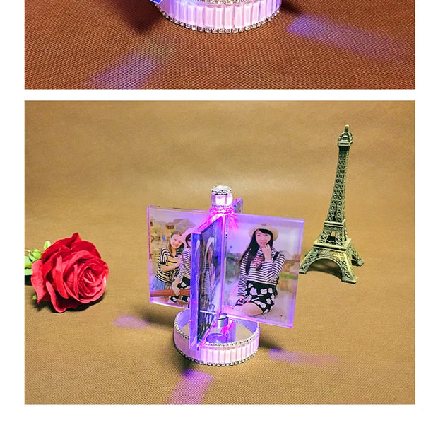 Personalized Photo Frame Custom Photo Frame with Light, Girlfriend Gift Mother Gift Wife Gift Wedding Decor