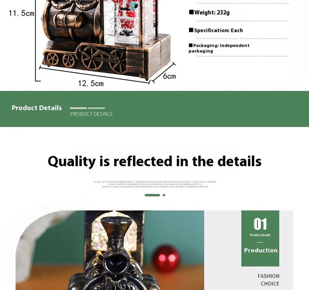 Christmas decorations, crystal ball, Christmas train, snowflake lights, Christmas tabletop ornaments, creative Christmas gifts