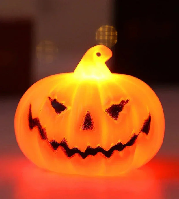 LED Pumpkin Lantern Halloween Ghost Face Christmas Gift Festival Party Atmosphere Light Glow-in-the-dark Decor Light Ornaments