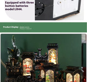 Christmas decorations, crystal ball, Christmas train, snowflake lights, Christmas tabletop ornaments, creative Christmas gifts