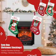 Christmas Stockings Cute Dog Cartoon Christmas Stockings Candy Gift Socks Christmas Decorations Christmas Tree Ornaments