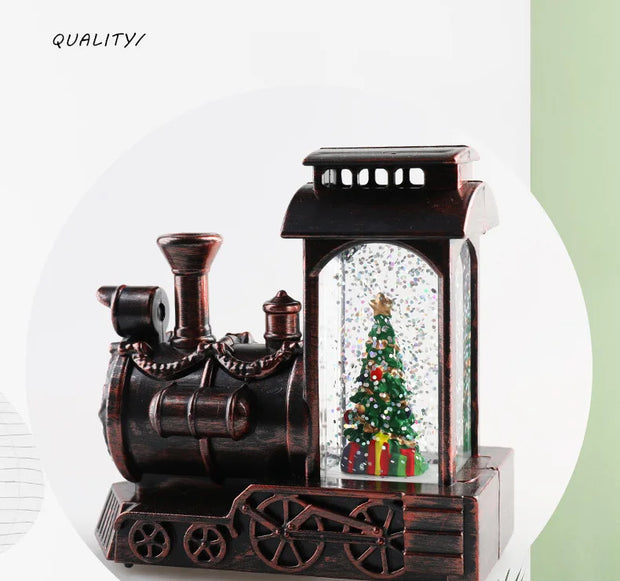 Christmas decorations, crystal ball, Christmas train, snowflake lights, Christmas tabletop ornaments, creative Christmas gifts