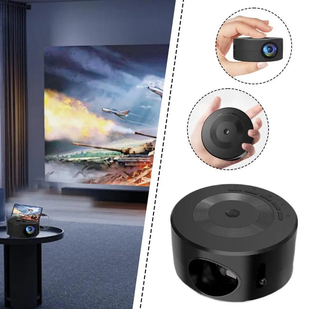 New Mini Home Micro Projector Portable Outdoor Support 1080P Built In Speaker Wired Same Screen Mobile Phone Movie Projector