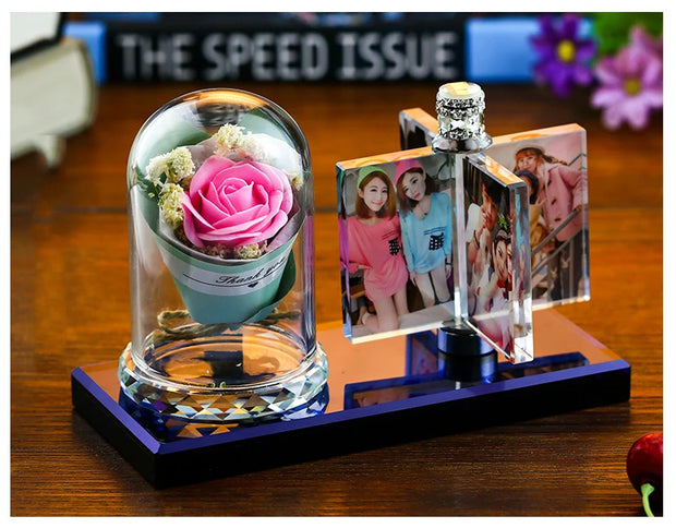 Personalized Photo Frame Custom Photo Frame with Light, Girlfriend Gift Mother Gift Wife Gift Wedding Decor