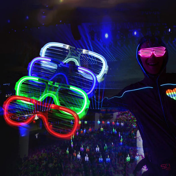 10/20/30/40/50Pcs Glow Glasses Party Glow in the Dark Light Up LED Glasses Neon Favors Sunglasses for Wedding Birthday Party