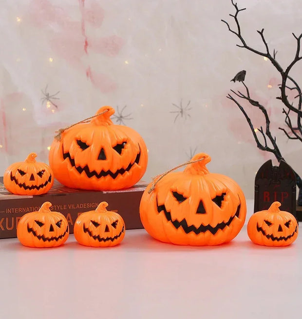 LED Pumpkin Lantern Halloween Ghost Face Christmas Gift Festival Party Atmosphere Light Glow-in-the-dark Decor Light Ornaments