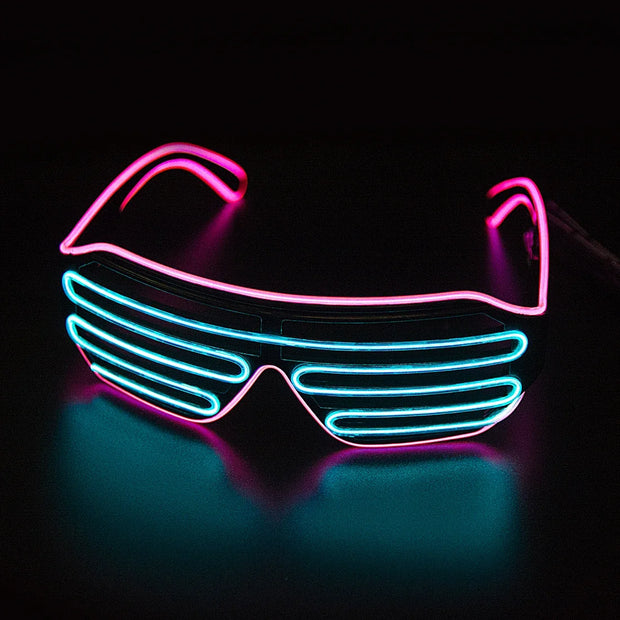 LED Glowing Glasses Gafas Luminous Bril Neon Christmas Glow Sunglasses Flashing Light Glass for Party Supplies Prop Costumes New