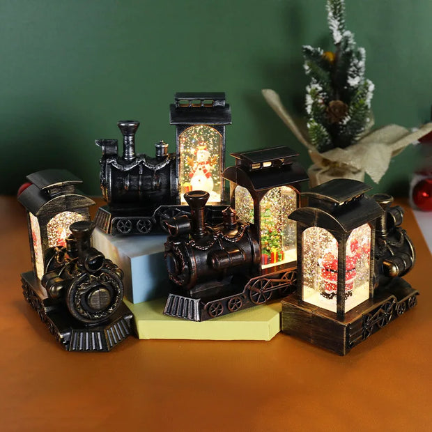 Christmas decorations, crystal ball, Christmas train, snowflake lights, Christmas tabletop ornaments, creative Christmas gifts