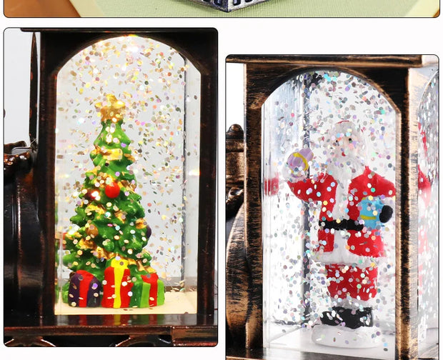 Christmas decorations, crystal ball, Christmas train, snowflake lights, Christmas tabletop ornaments, creative Christmas gifts