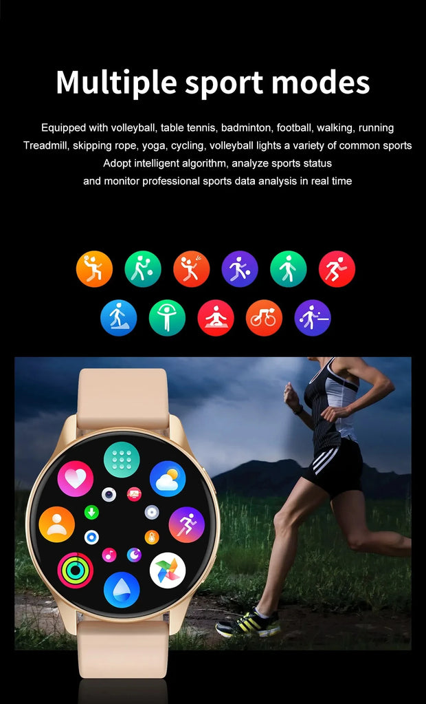 LIGE New Smart Watch 2025 Wireless Charging Smartwatch Bluetooth Calls Watches Men Women Fitness Bracelet Custom Watch Face +Box