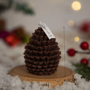 Christmas Pinecone Scented Candle Xmas Holiday Aromatherapy Candle for Festive Table Holder Decoration