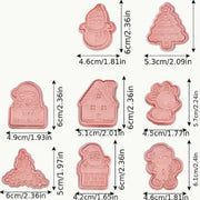 Christmas Cookie Mold Set Creative Baking Tools Holiday Biscuit Cutter Sugar Cookie Shaper DIY Kitchen Accessories for Baking