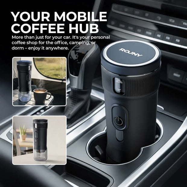 Portable Coffee Maker Small Espresso Machine DC12V Travel Coffee Maker for Car Outdoors Camping Backpacker Lightweight