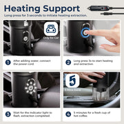 Portable Coffee Maker Small Espresso Machine DC12V Travel Coffee Maker for Car Outdoors Camping Backpacker Lightweight