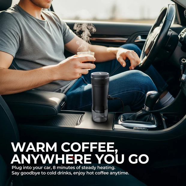 Portable Coffee Maker Small Espresso Machine DC12V Travel Coffee Maker for Car Outdoors Camping Backpacker Lightweight
