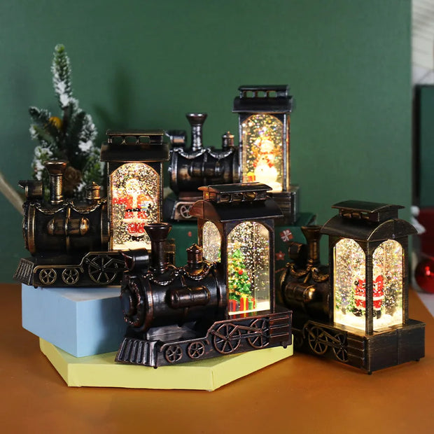 Christmas decorations, crystal ball, Christmas train, snowflake lights, Christmas tabletop ornaments, creative Christmas gifts