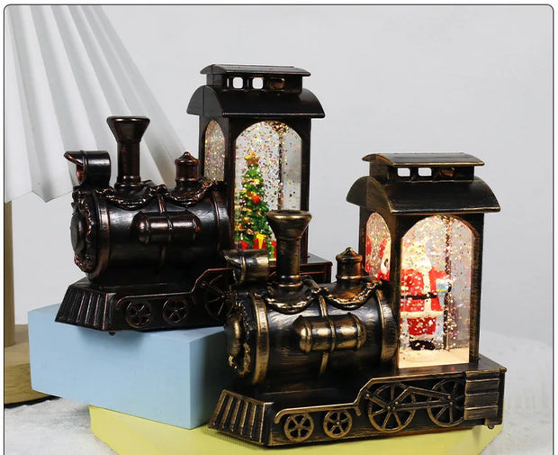 Christmas decorations, crystal ball, Christmas train, snowflake lights, Christmas tabletop ornaments, creative Christmas gifts