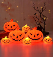 LED Pumpkin Lantern Halloween Ghost Face Christmas Gift Festival Party Atmosphere Light Glow-in-the-dark Decor Light Ornaments