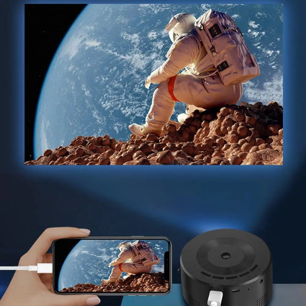 New Mini Home Micro Projector Portable Outdoor Support 1080P Built In Speaker Wired Same Screen Mobile Phone Movie Projector