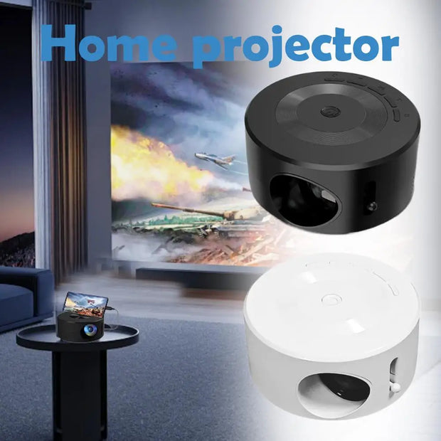 New Mini Home Micro Projector Portable Outdoor Support 1080P Built In Speaker Wired Same Screen Mobile Phone Movie Projector