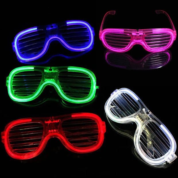10/20/30/40/50Pcs Glow Glasses Party Glow in the Dark Light Up LED Glasses Neon Favors Sunglasses for Wedding Birthday Party