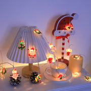 LED Christmas String Lights，with Santa/Snowman/Candy Cane/Christmas Stocking/Snowflake Designs, for Christmas Party/Indoor/Tree