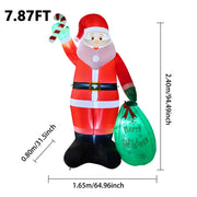 Christmas Inflatables Outdoor 6FT-10FT Santa Decorations with LED Lights Christmas Tree Train Snowman for Yard Party Xmas Decor