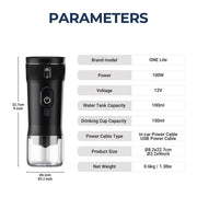 Portable Coffee Maker Small Espresso Machine DC12V Travel Coffee Maker for Car Outdoors Camping Backpacker Lightweight