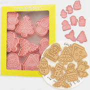 Christmas Cookie Mold Set Creative Baking Tools Holiday Biscuit Cutter Sugar Cookie Shaper DIY Kitchen Accessories for Baking