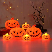 LED Pumpkin Lantern Halloween Ghost Face Christmas Gift Festival Party Atmosphere Light Glow-in-the-dark Decor Light Ornaments
