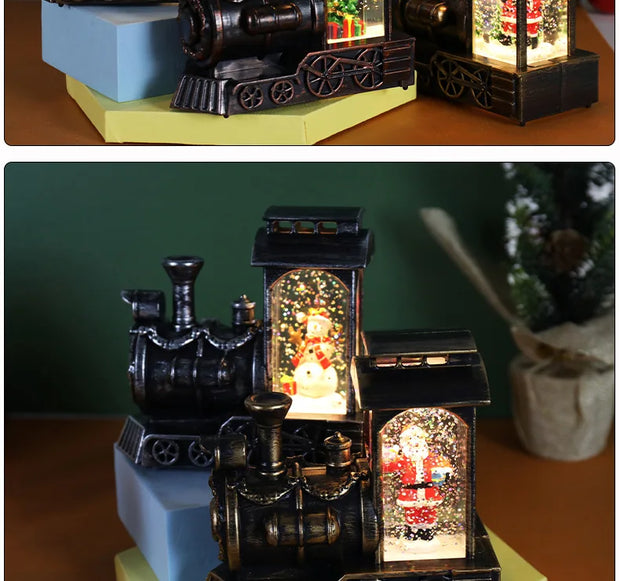 Christmas decorations, crystal ball, Christmas train, snowflake lights, Christmas tabletop ornaments, creative Christmas gifts