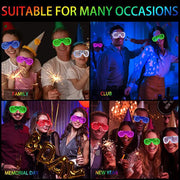 10/20/30/40/50Pcs Glow Glasses Party Glow in the Dark Light Up LED Glasses Neon Favors Sunglasses for Wedding Birthday Party