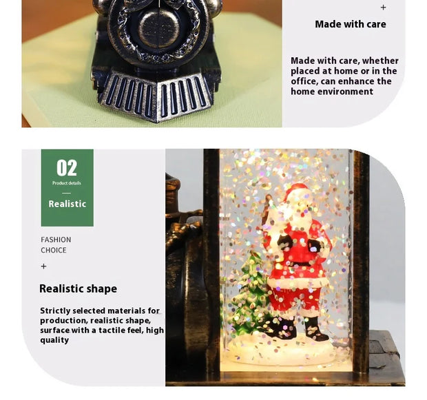 Christmas decorations, crystal ball, Christmas train, snowflake lights, Christmas tabletop ornaments, creative Christmas gifts