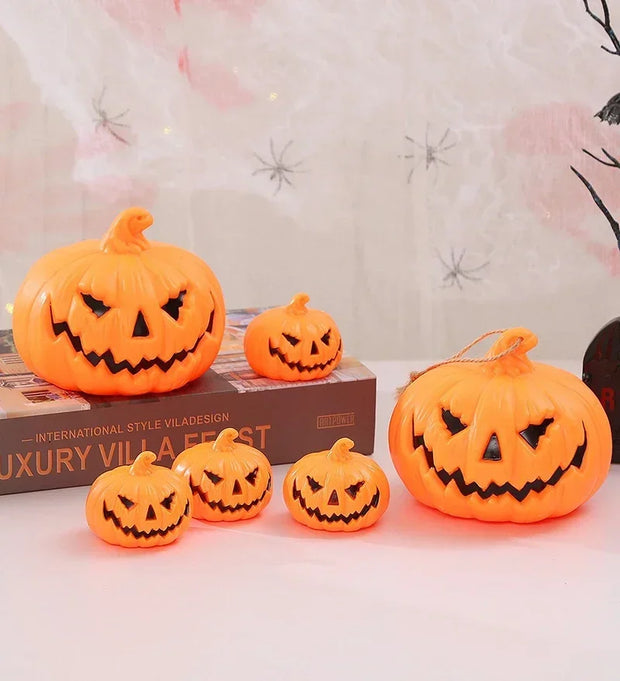 LED Pumpkin Lantern Halloween Ghost Face Christmas Gift Festival Party Atmosphere Light Glow-in-the-dark Decor Light Ornaments