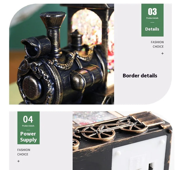 Christmas decorations, crystal ball, Christmas train, snowflake lights, Christmas tabletop ornaments, creative Christmas gifts