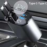 USB-C Retractable Car Charger